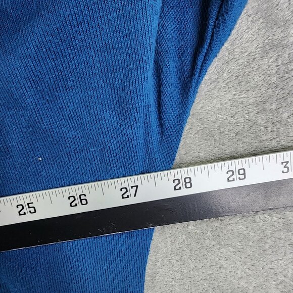 Womens Blue Terre Bleue Fringe Poncho Top Cowl Neck Kimono Sleeve Size XXL - Picture 6 of 8